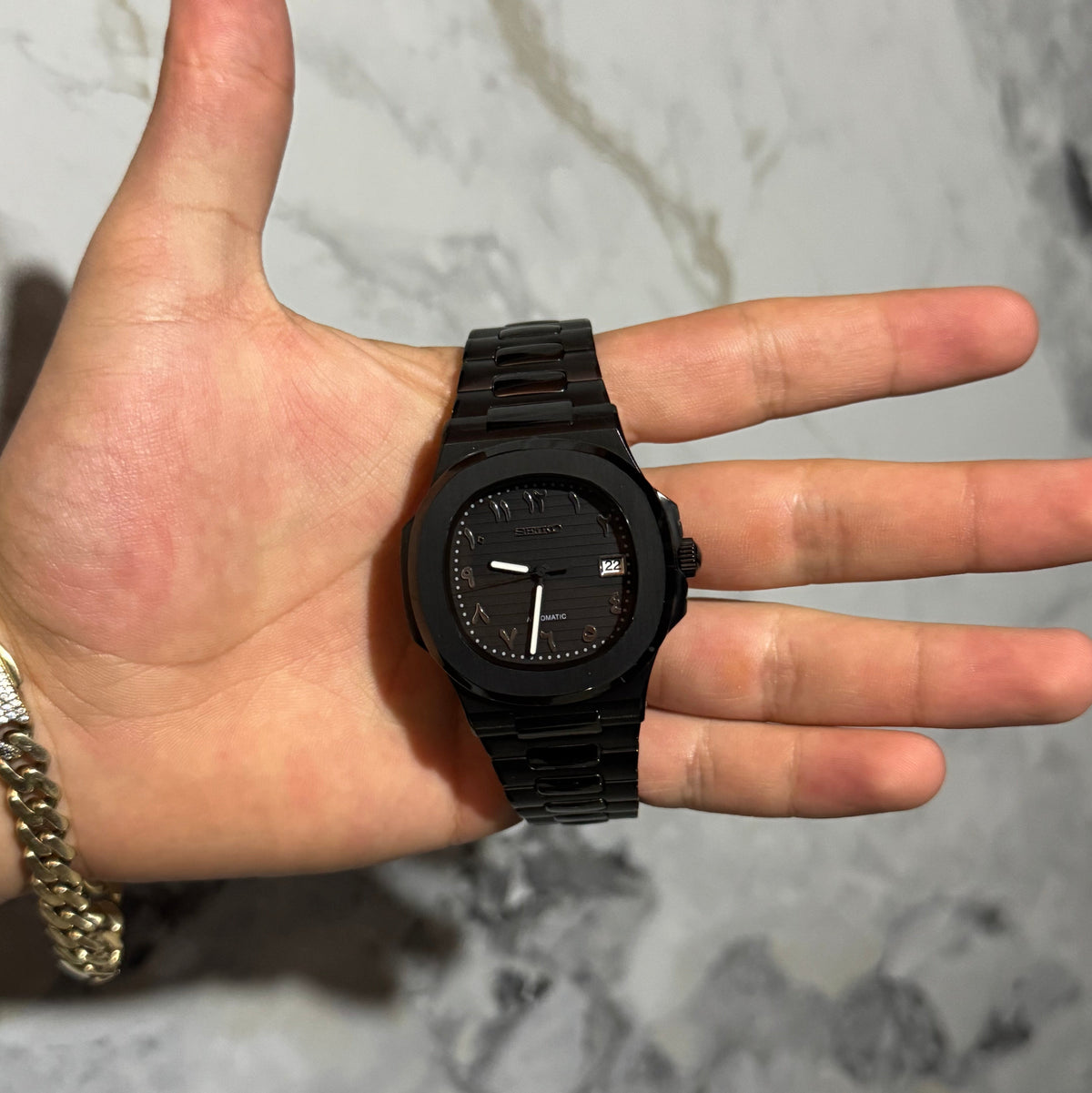RELOJ SEIKO MOD "NAUTILUS" ARABIC TRIPLE BLACK