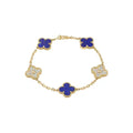Pulso Tipo Van Cleef Azul con Zirconias