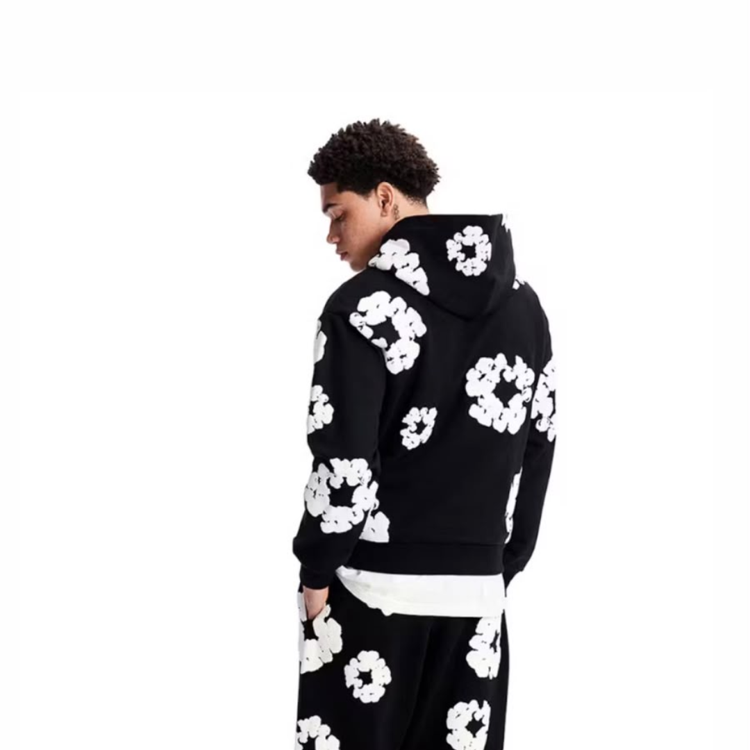 SUDADERA DENIM TEARS NEGRA
