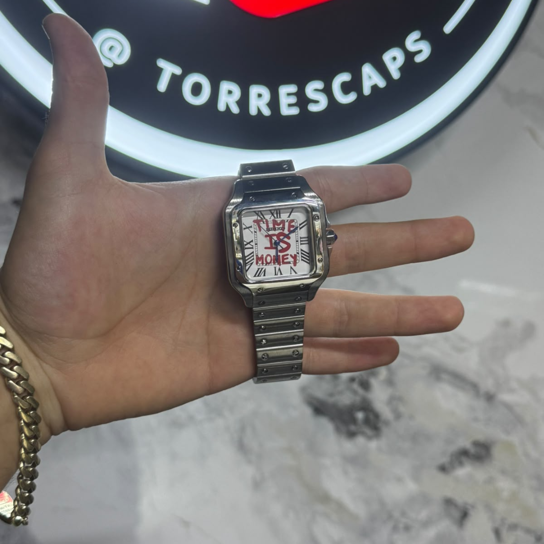RELOJ SEIKO MOD SANTOS TIME IS MONEY