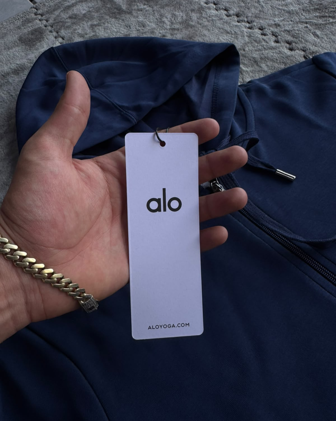 SUDADERA ALO AZUL CON CIERRE
