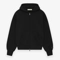 Hoddie Jet Black Zip-Up Essentials