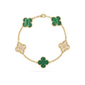 Pulso Tipo Van Cleef Verde con Zirconias