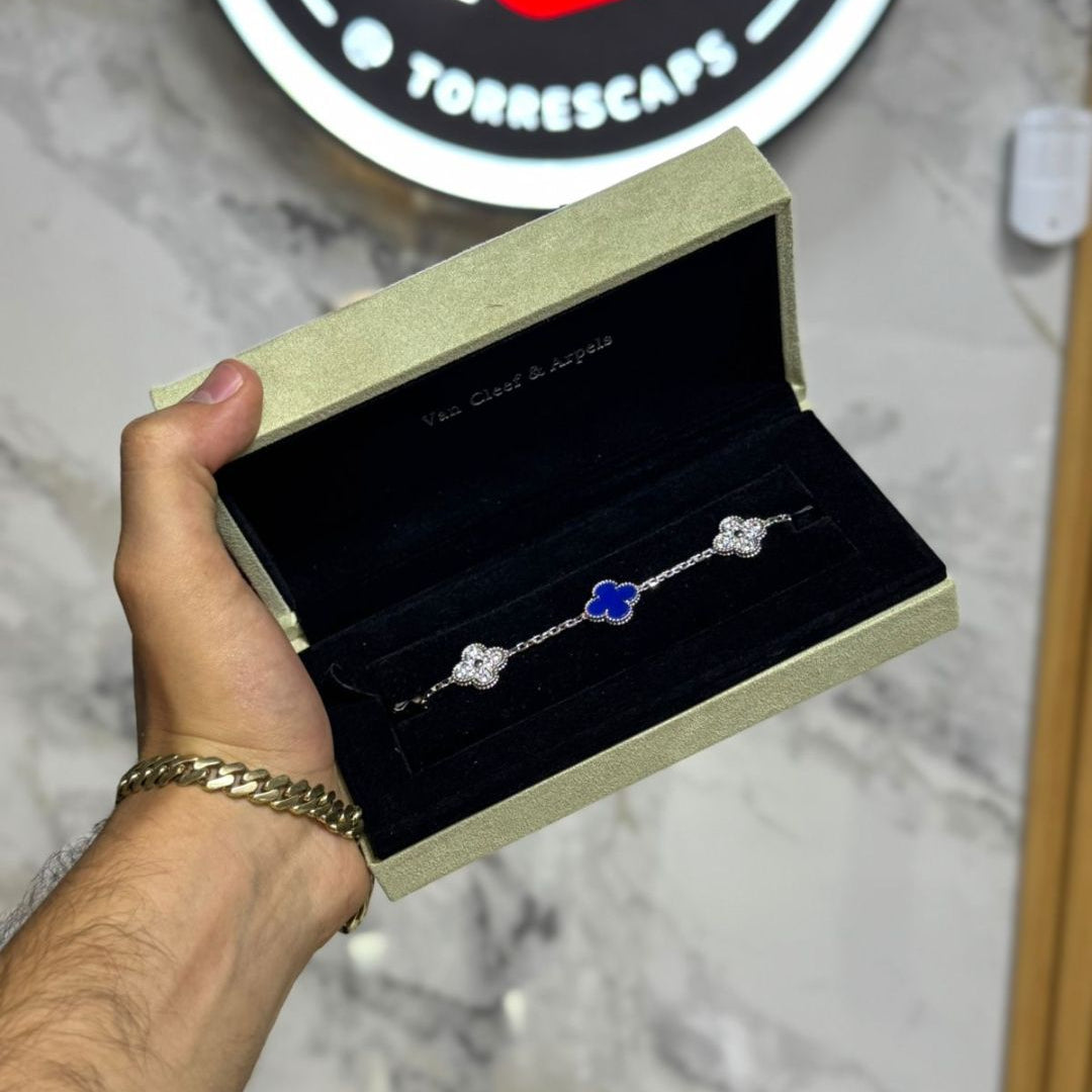 AZUL CON ZIRCONIA ORO BLANCO PULSO TIPO VC