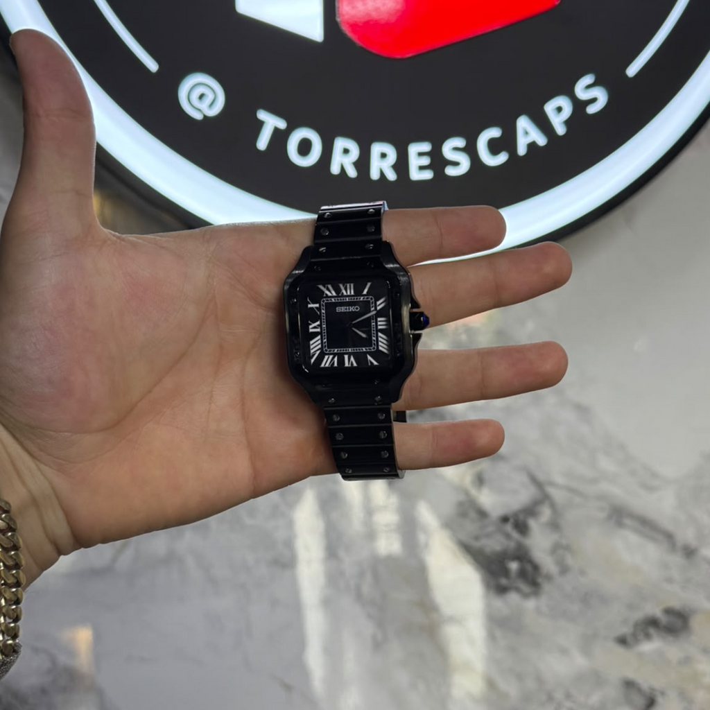 RELOJ SEIKO MOD SANTOS FULL BLACK