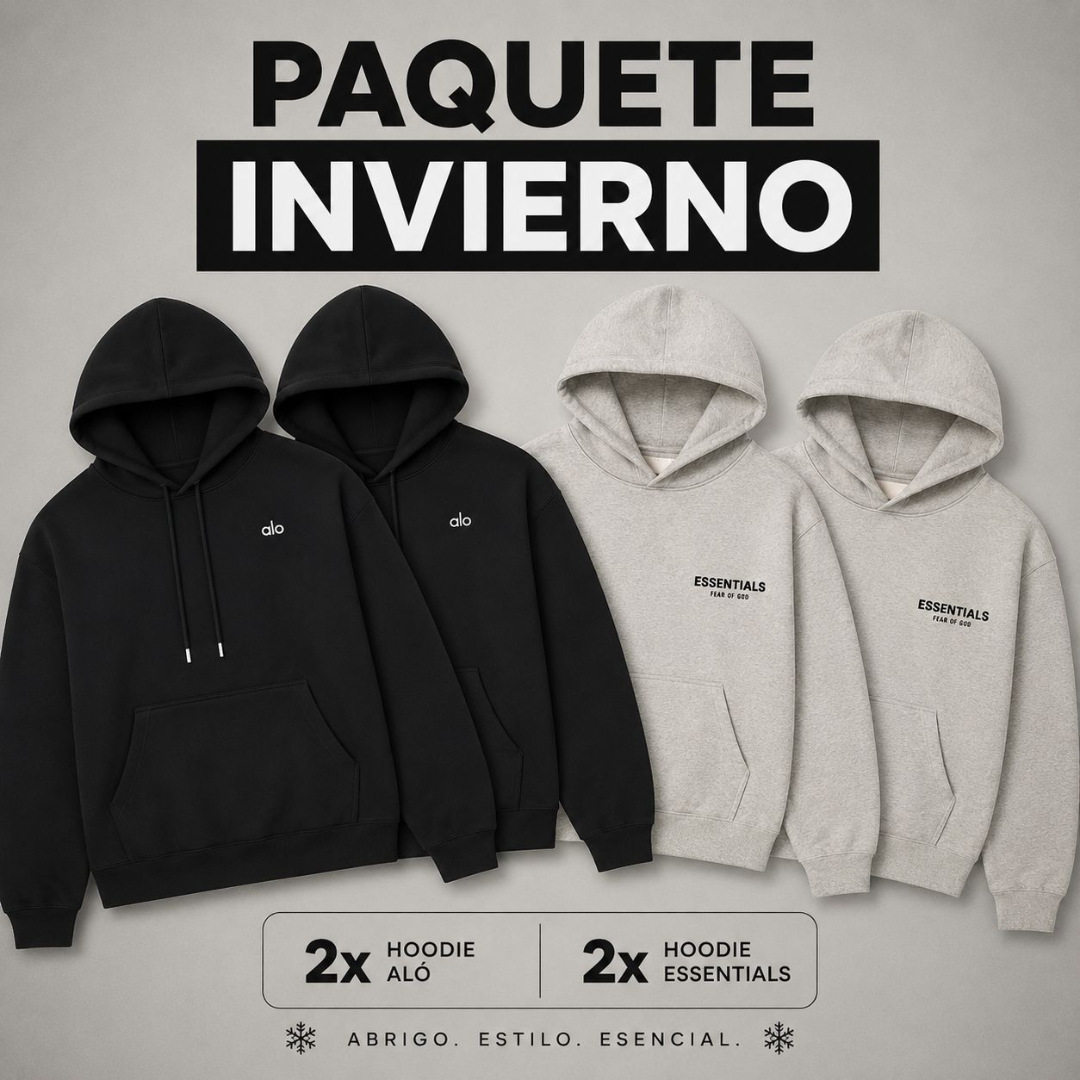 PAQUETE INVIERNO (2 HODDIES + 2 HODDIES ALO)