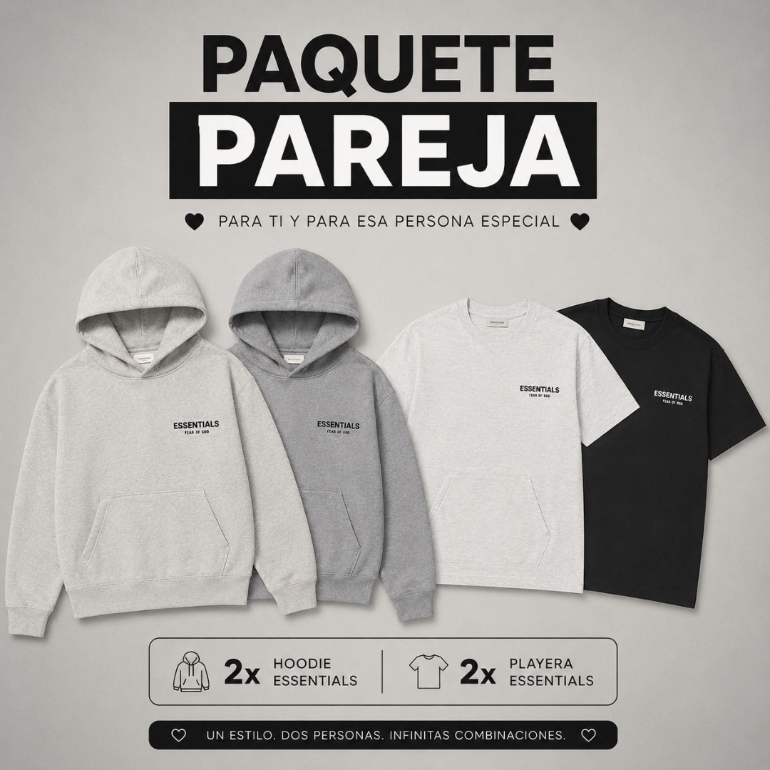 PAQUETE PAREJA (2 HODDIES + 2 PLAYERAS)