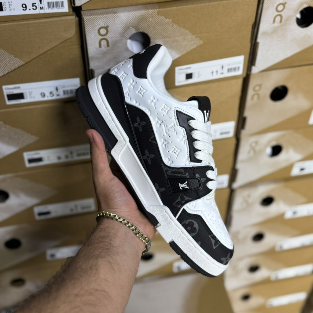 TENIS LV TRAINER (NEGRO/BLANCO) (CALIDAD g5)