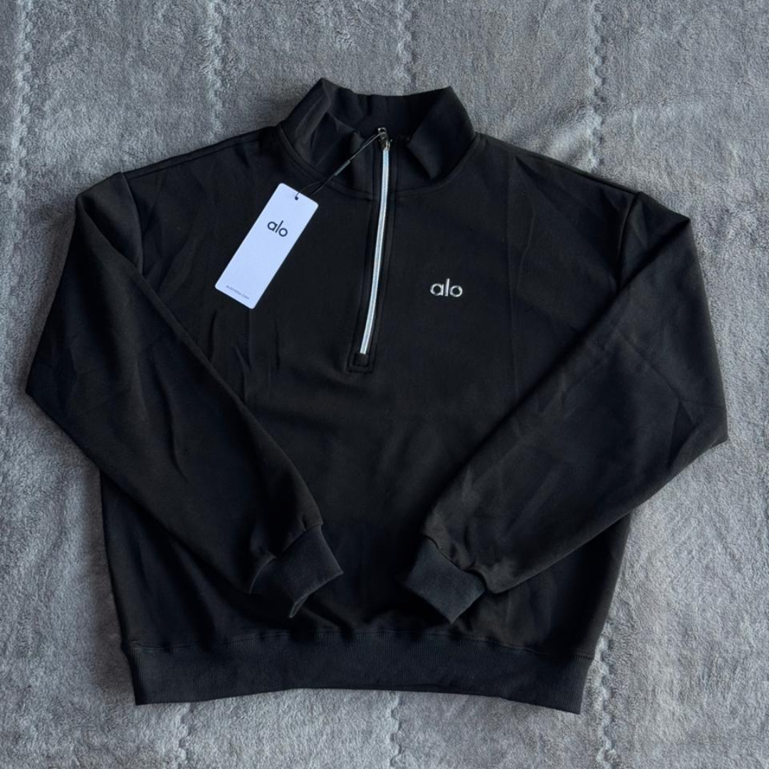 SUDADERA ALO NEGRA ZIP 1/4