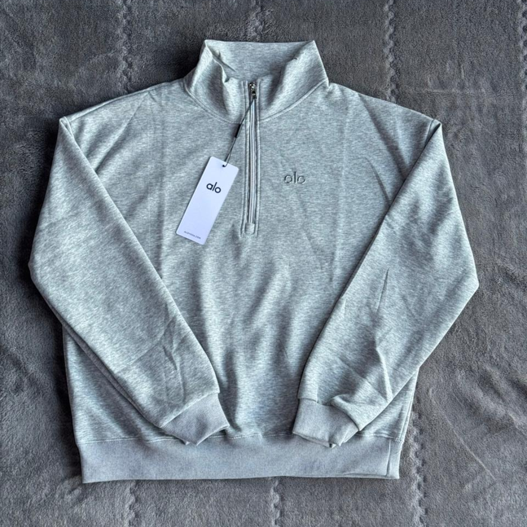 SUDADERA ALO GRIS ZIP 1/4